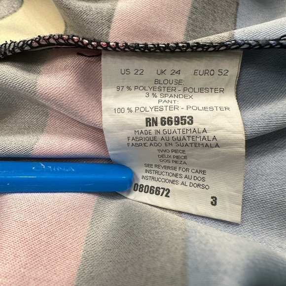 Leslie Fay Vintage 80’s Structured Blazer Cropped Striped Jacket 22WP - Picture 5 of 5